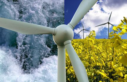 Ökostromanbieter gewinnen ihren Strom zu einem Großteil aus Wasser- Wind und Sonnennenergie.